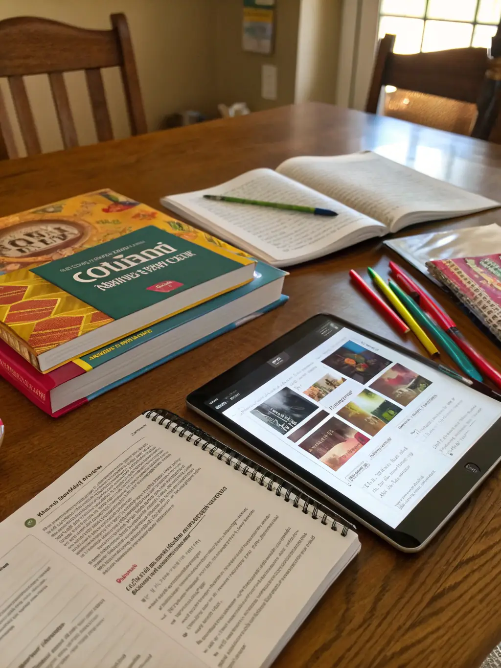 A close-up image of vintage school books and artifacts, representing the upcoming exhibition at the AMED ASS MUSEE DE L'ECOLE PUBLIQUE.