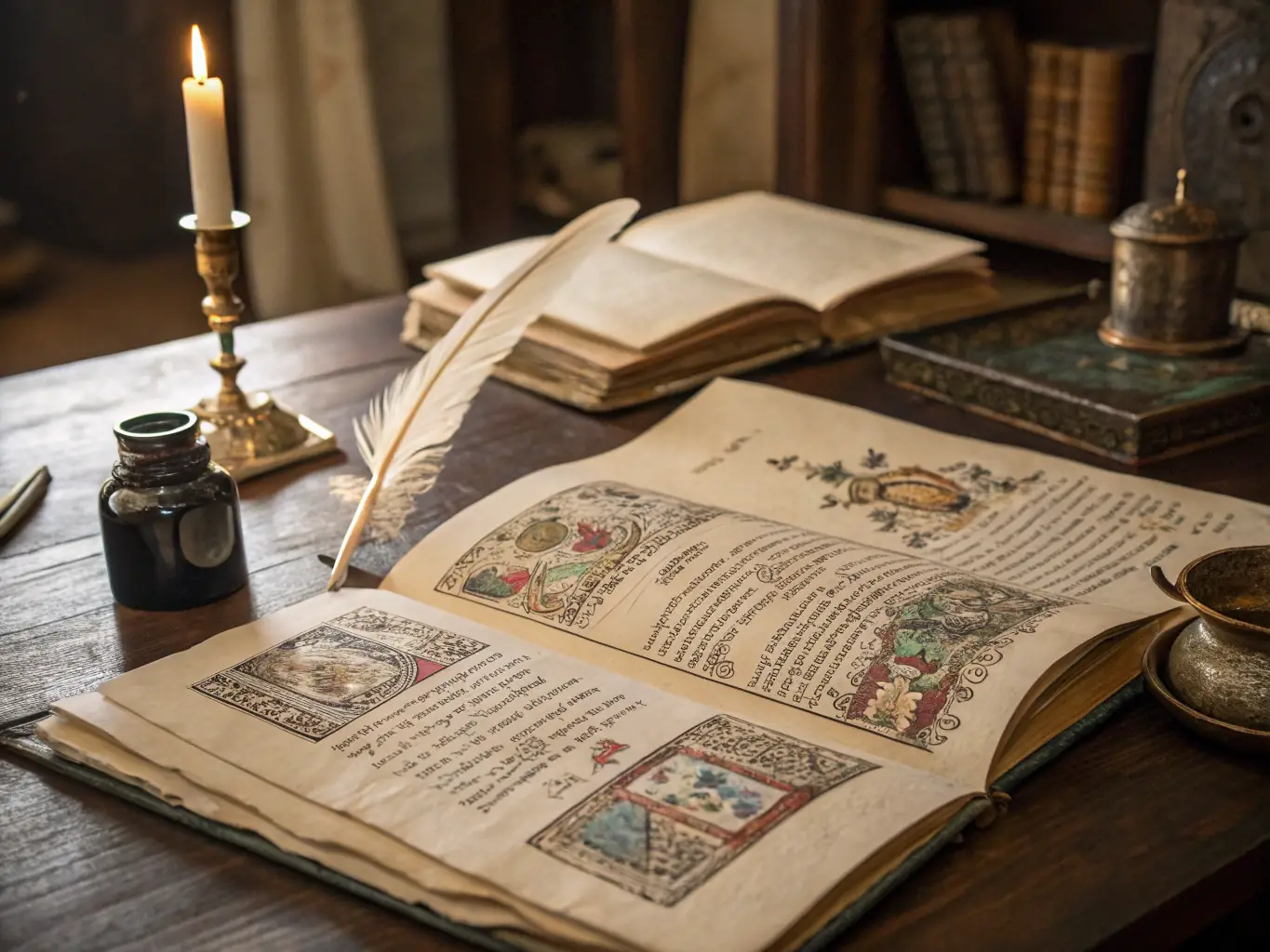A photograph showcasing archival documents and artifacts being used in a research project at the AMED ASS MUSEE DE L'ECOLE PUBLIQUE, highlighting the museum's commitment to preserving and sharing historical resources.